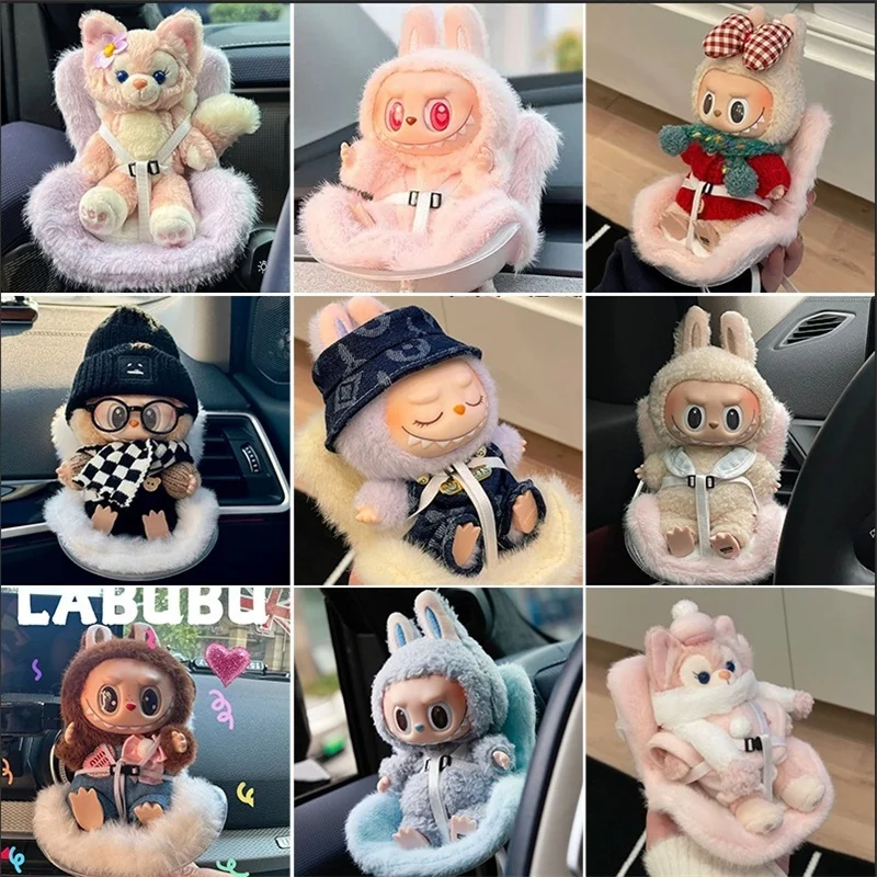 مقعد سلامة دمية السيارة لكرسي كرتوني 17 سنتيمتر نموذج مقعد السيارة منفذ ديكور لدمية اكسسوارات الديكور التصميم الداخلي للسيارة