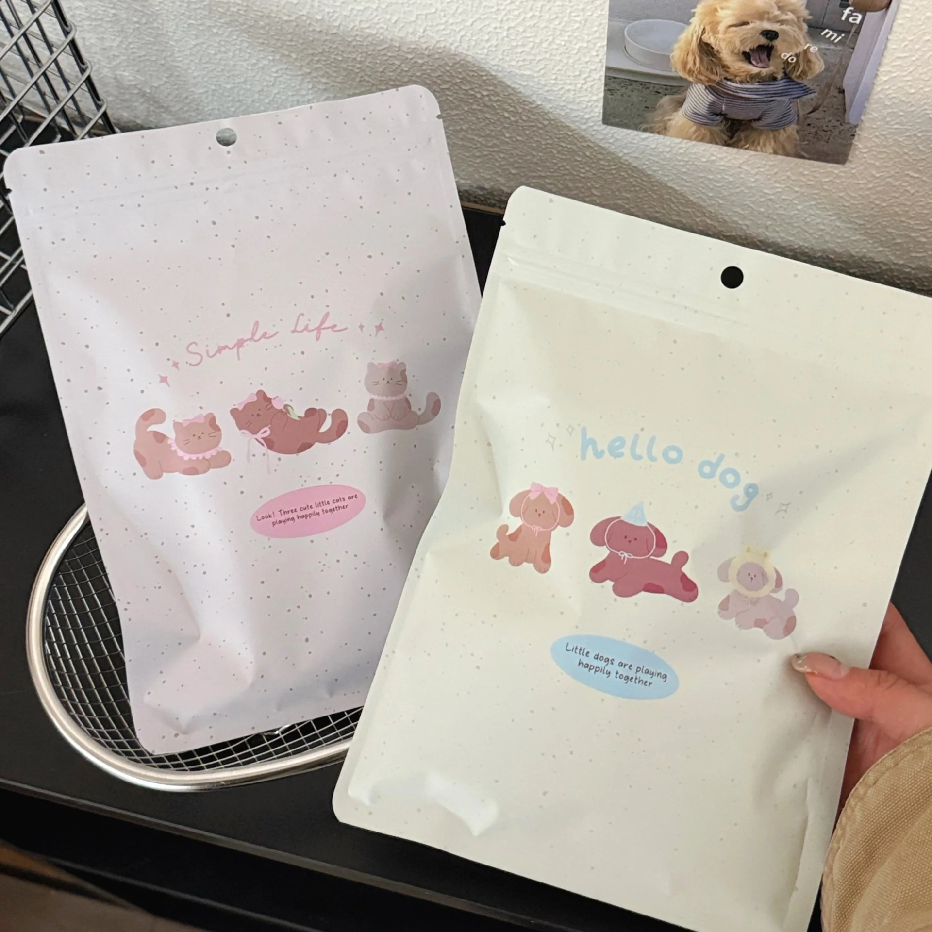 10/20 Stück selbstverschließende Beutel mit niedlichen Katzen und Hunden für Kartenverpackungen, Geschenkverpackungen, versiegelte Beutel – Detail 10