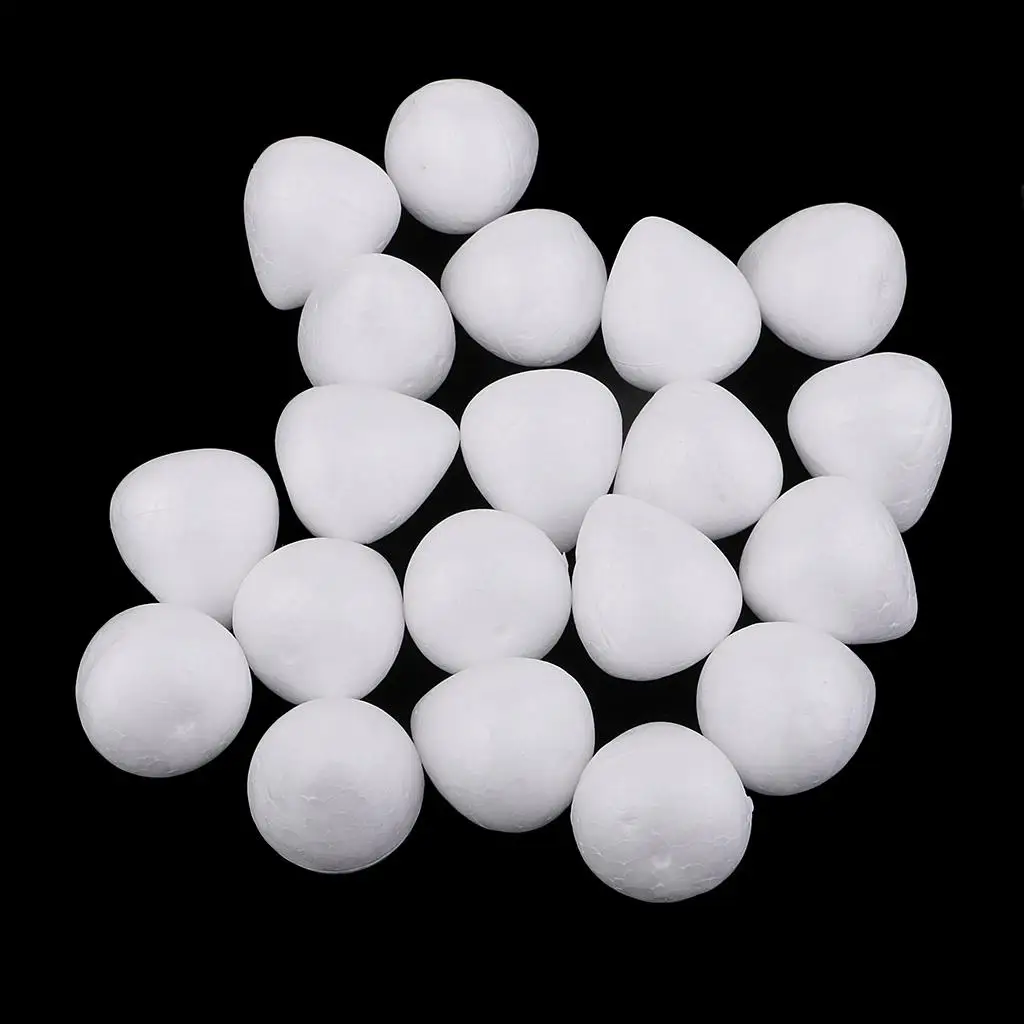 20 Pieces 30 x 35mm Polystyrene Foam Craft Balls Foam Drops Flower Stamens Flower Formers DIY Materials