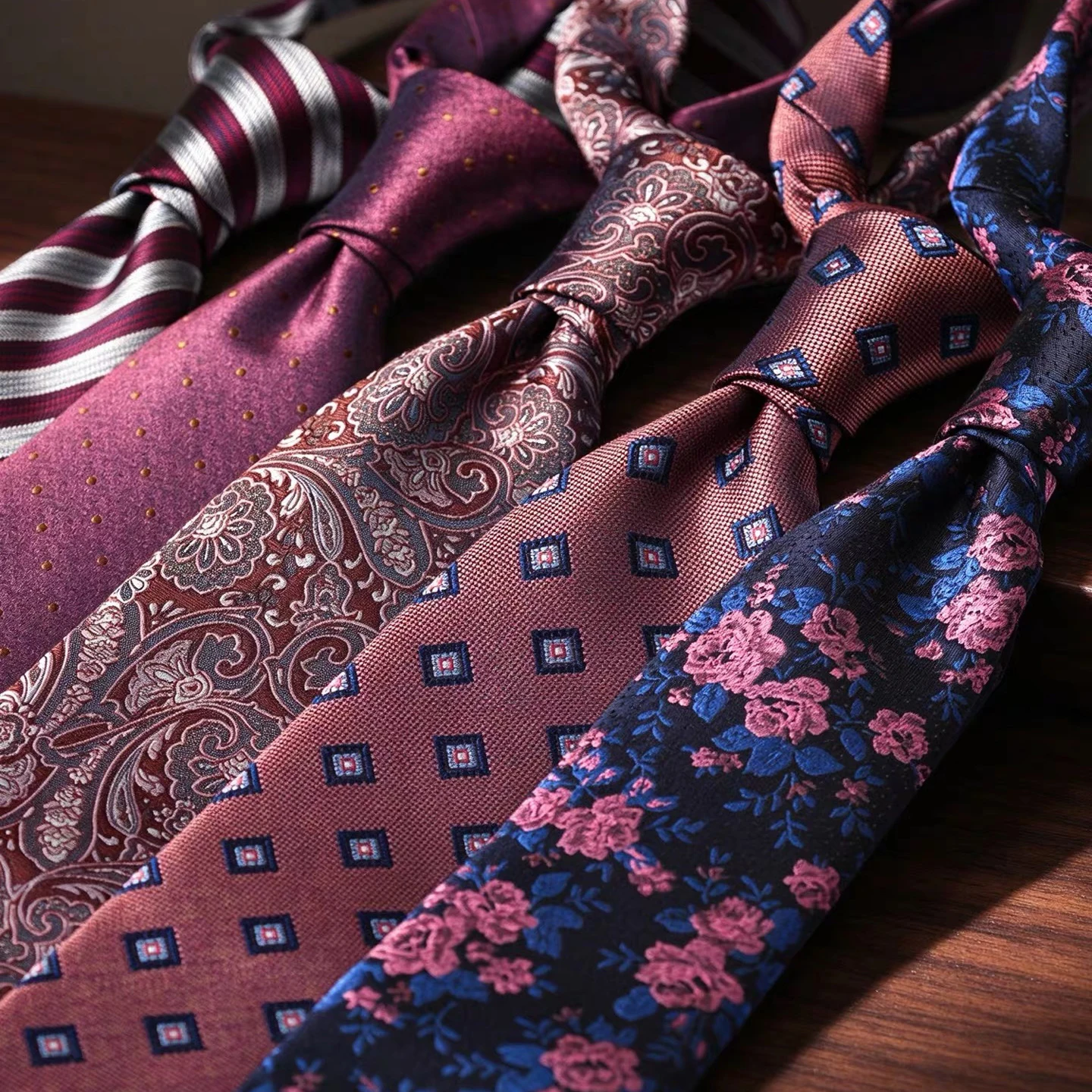 2026 New 8cm Red Color Neck Ties For Men Formal Business Polyester Floral Neckties British Style Casual Elegant Groom Tuxedo Tie