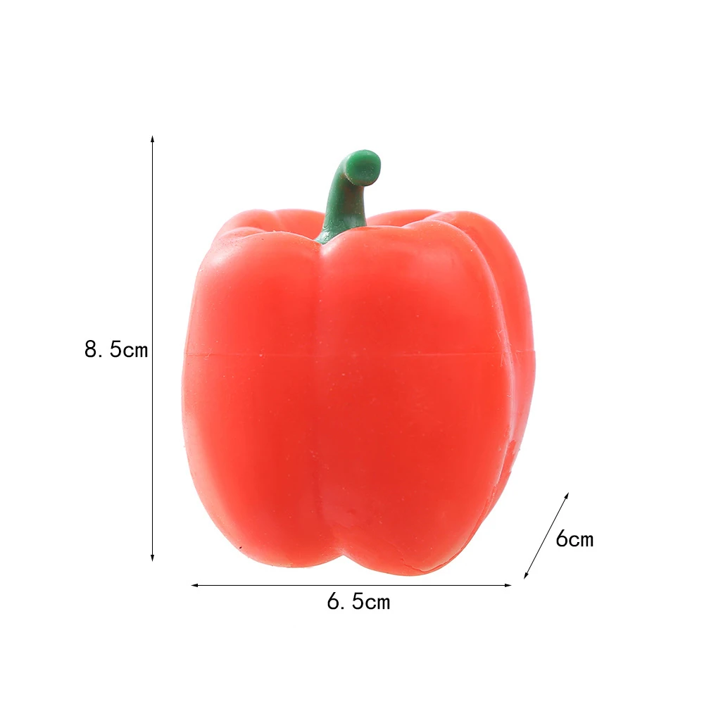 새로운 색상의 고추볼 핀치 스퀴즈 장난감 시뮬레이션 채소 고추 핀치 슬로우 리바운드 디컴프레션 장난감 스트레스 해소 장난감