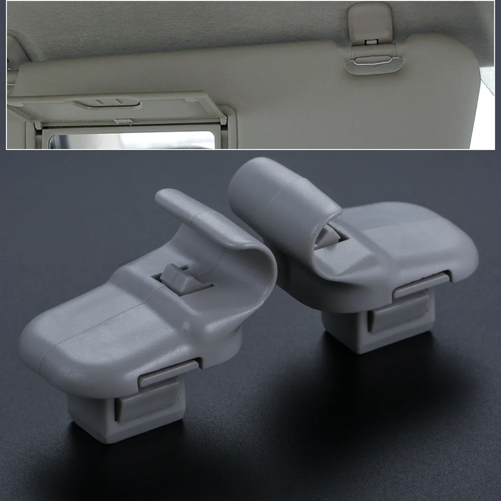 2Pcs LC6269261B77 Plastic Car Sun Visor Mounting Clips Hook Adapter for Mazda 3 5 6 CX-7 CX-9 RX-8 MPV 2004-2011 2010 2009 2008