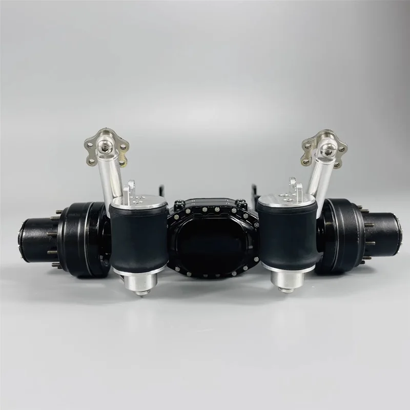 RC 1/14 Drag Head Mud Head Modifiziertes Simulations-Einzelbrücken-Doppel-Airbag-Federungssystem für Tamiya Tripper Truck DIY-Teile – Detail 7
