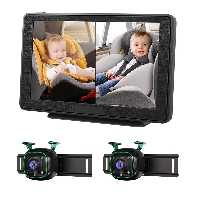 

7 Inch 1080P FHD Dual Car Baby Camera 360° Rotating Backseat Monitor for 2 Kids Clear Night Vision Easy Setup