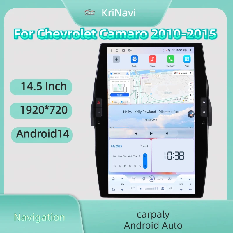 

Android 14.5 inch Touch Screen For Chevrolet Camaro 2010-2015 CarPlay Car Radio GPS Navigation Multimedia Player Head Unit