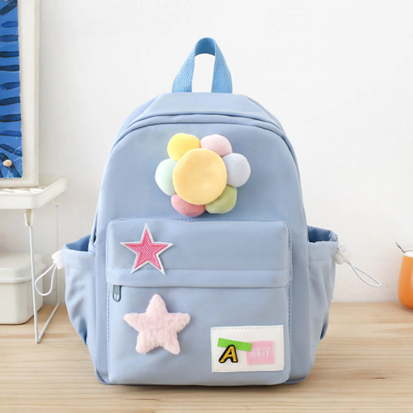 Korean Sweet All Match Star Backpacks Japanese Women Streetwear Y2k Aesthetic Schoolbags High-capacity Kawaii Backpack Students