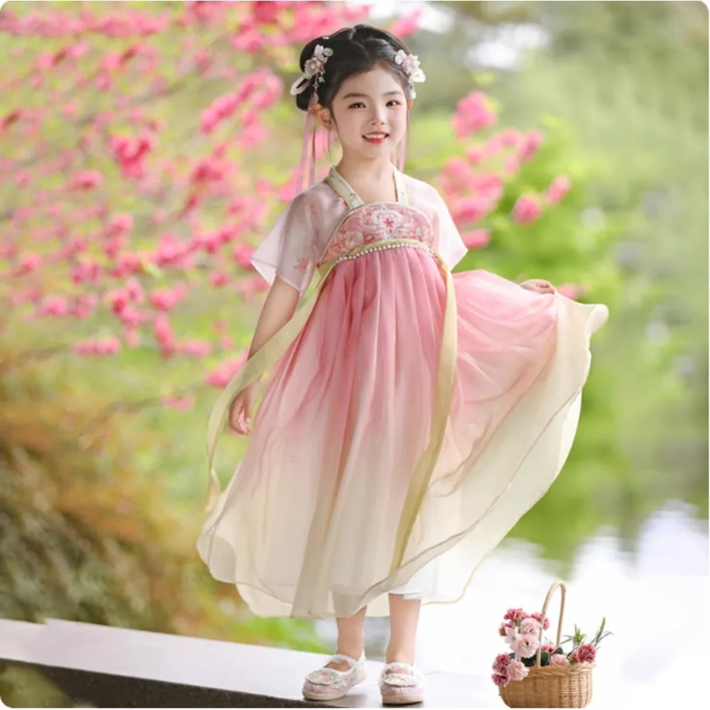 

Children Clothing Fairy Cosplay Costumes Kids Clothes Party Dance Wear Stage Girl Dress Princess Vintage Chinese Hanfu Dress