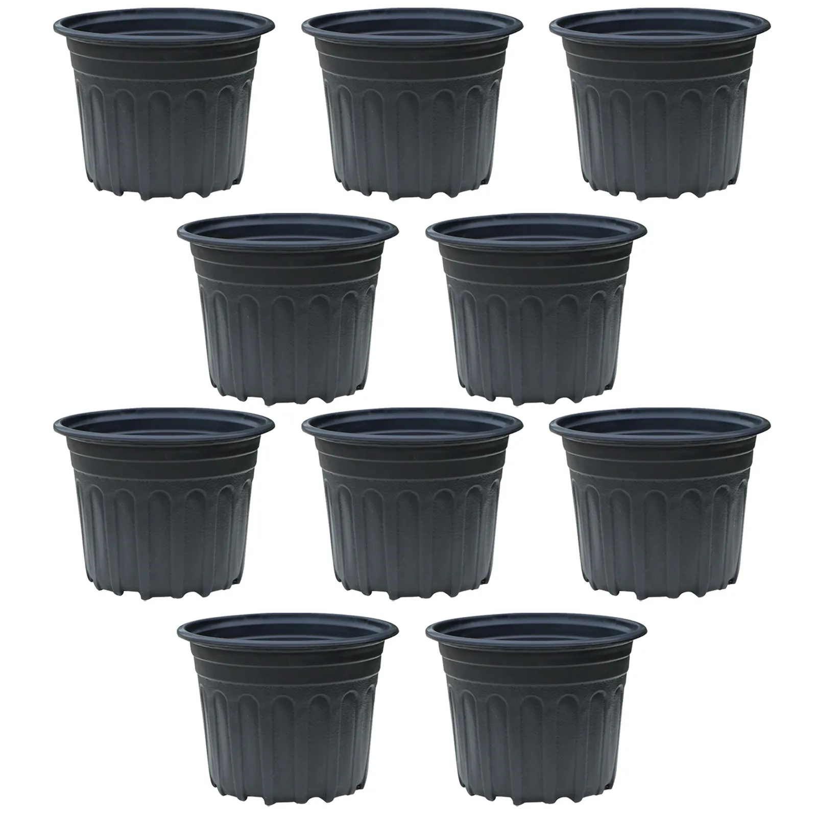 10Pcs Plastic Seedling Nursery Pots Sturdy Round Multiple Drainage Holes Ideal Garden Germination Indoor Outdoor Plant