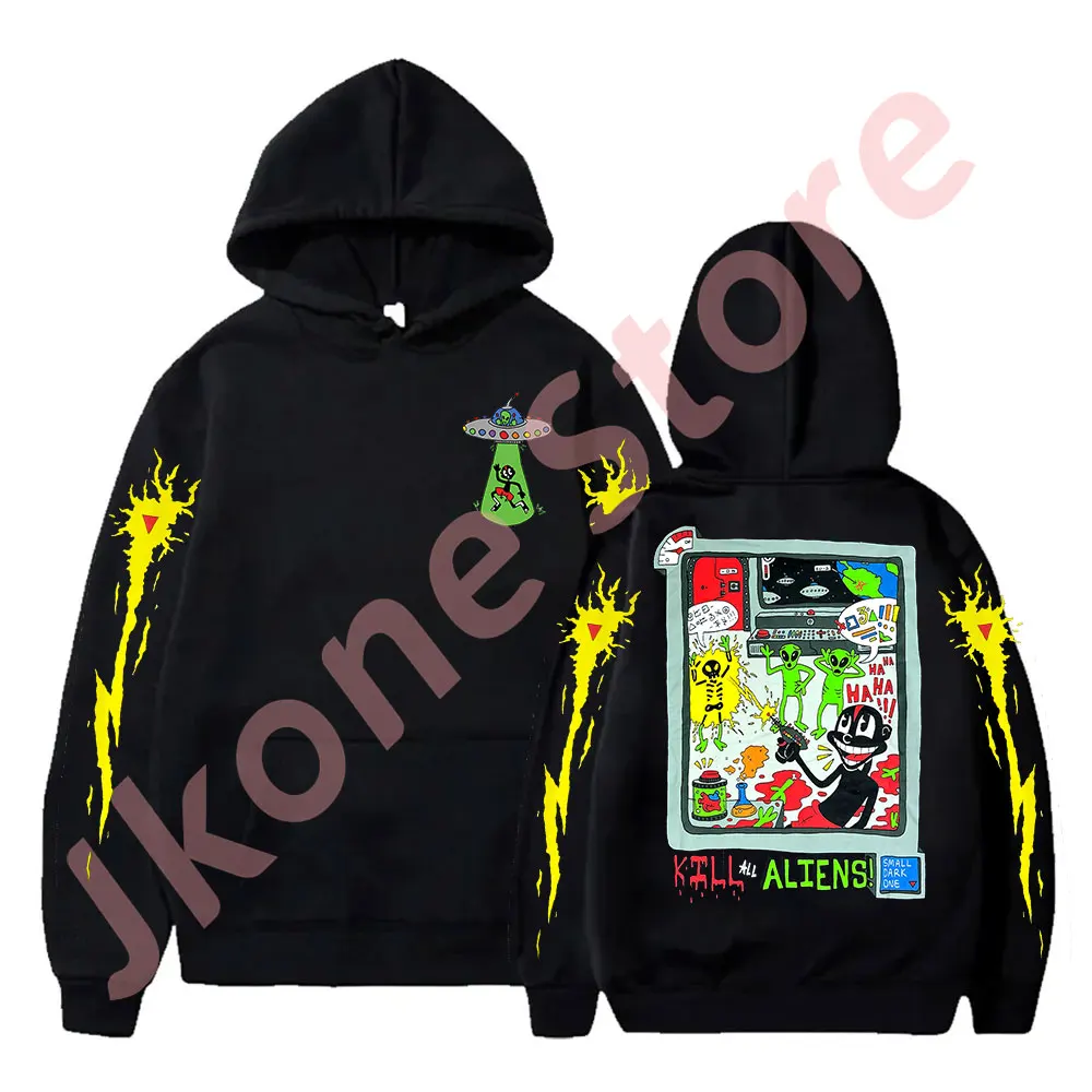 

Lil Darkie First Contact Hoodies Rapper Tour Merch Pullovers Women Men Fashion Casual Streetwear Sweatshirts