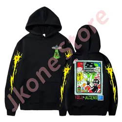 Lil Darkie First Contact Hoodies Rapper Tour Merch Pullovers Women Men Fashion Casual Streetwear Sweatshirts