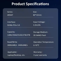 HUADISK M.2 NVMe SSD 128GB 256GB 512GB Hard Disk M2 2280 1TB 2TB PCie Gen3  Internal Solid State Drive for Laptop Desktop 5