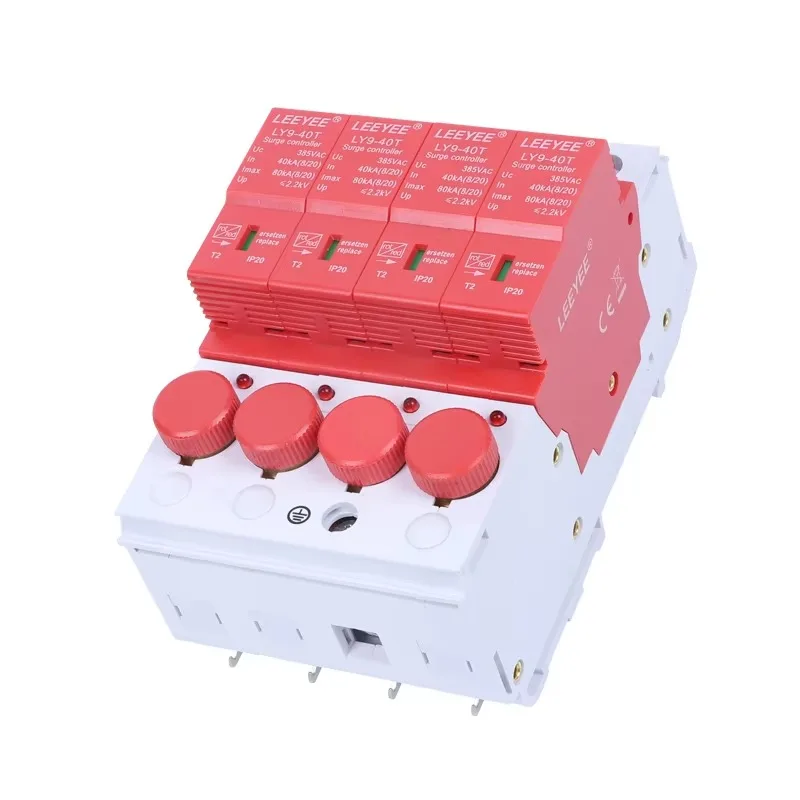 Overspanningsbeveiliging 380v Ac stroomverdelingssysteem bliksem overspanningsafleider spd