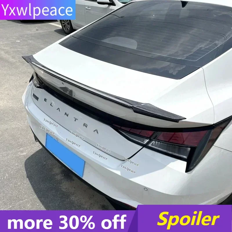 

For Hyundai Elantra Avante CN7 Spoiler 2020-2022 ABS Plastic Unpainted Color Rear Trunk Lip Spoiler Car Accessories