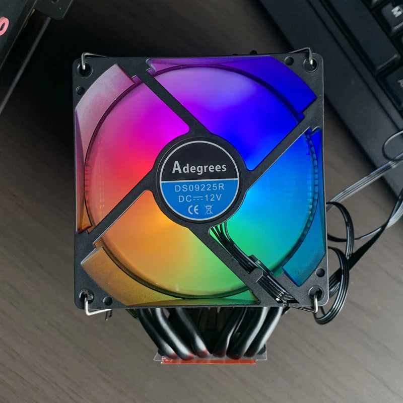 RGB CPU Cooler AM4 6 Heat Pipe Silent CPU Air‑Cooling Fan For LGA1700 1200 115X 2011 1366 X79 775 X99 AMD  AM5 Ventilador view 5