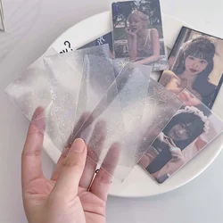 40PCS Holographic Card Sleeves - Eco-Friendly Toploaders - Sakura, Butterfly, Star & Snowflake Designs for KPOP Photocards