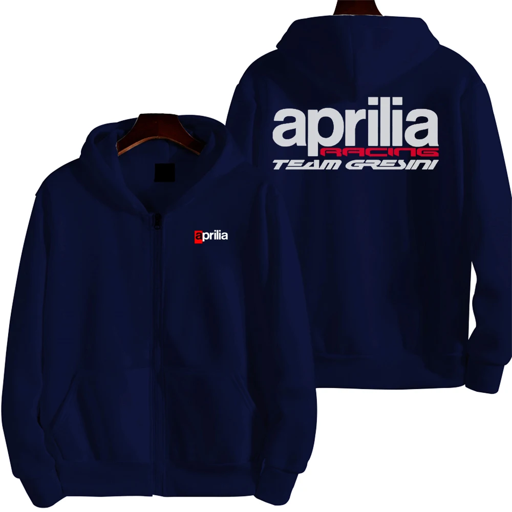 Aprilia Racing Team - Men\'s Zipper Jacket, Comfortable and Durable Outdoor Sportswear, Hooded Sweater, New Product for 2023