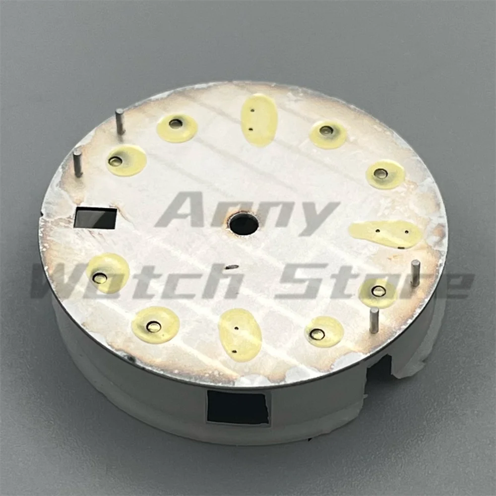 29mm red ashen blue watch dial green luminous dial fit NH35 NH36 movement