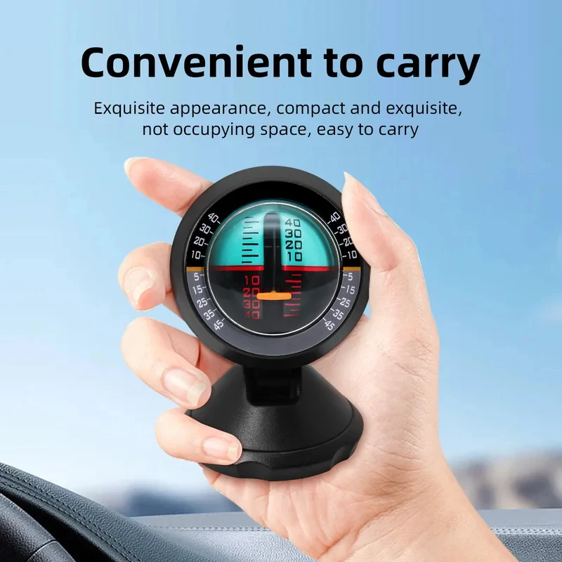 Inclinômetro para Carro com Bússola, Medidor de Inclinação de Alta Precisão, Ferramenta de Medição Portátil para Veículos