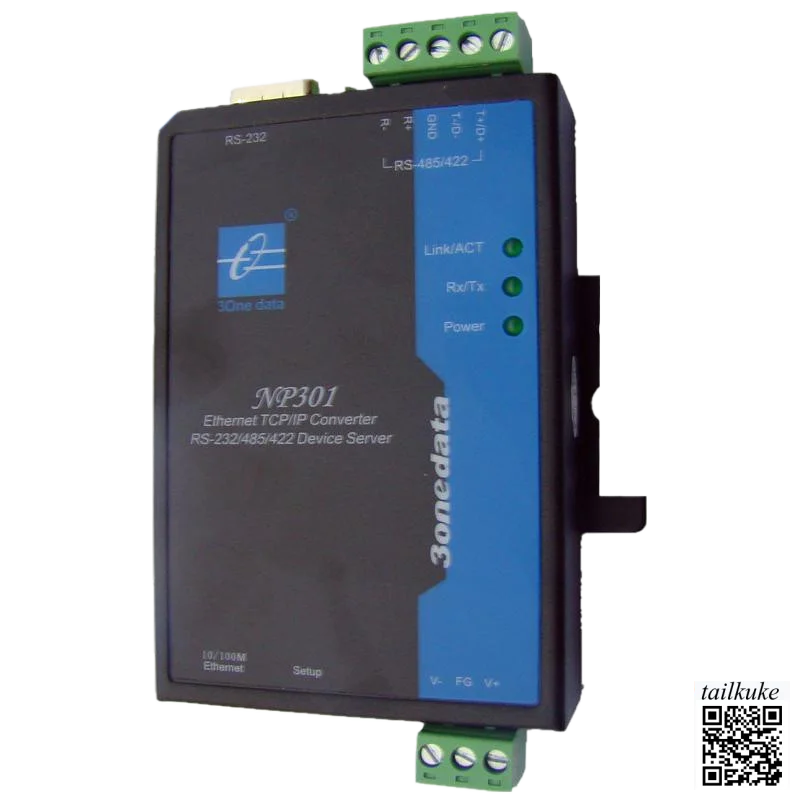 NP301 RS232/RS485/422 to Ethernet Serial Communication Server