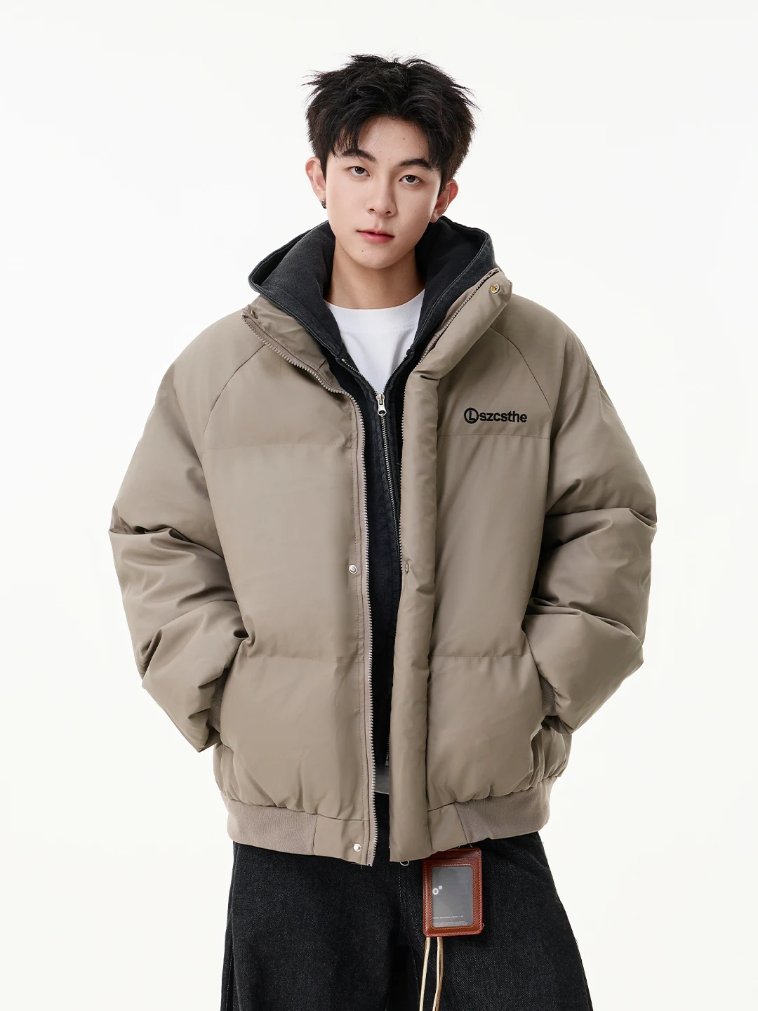 

Мужское хлопковое джето American Sle Thiened, свободное теплое пальто с вышивкой из искусственной кожи, зимнее морозостойкое пальто с вышивкой