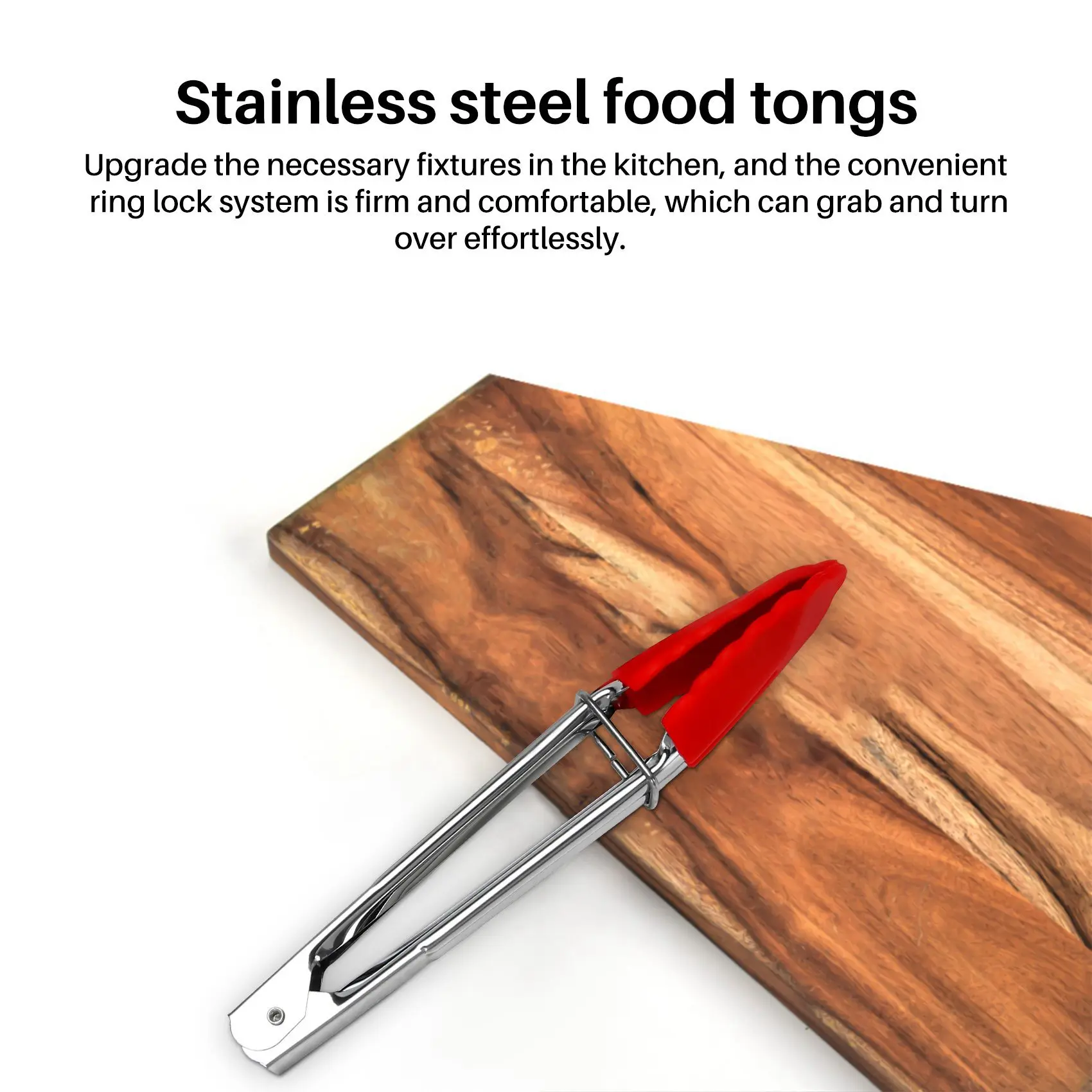실리콘 팁이 있는 질적 소형 집게 7인치 주방 집게 - 3개 세트 - 음식 제공, 요리, 샐러드, 굽기에 적합