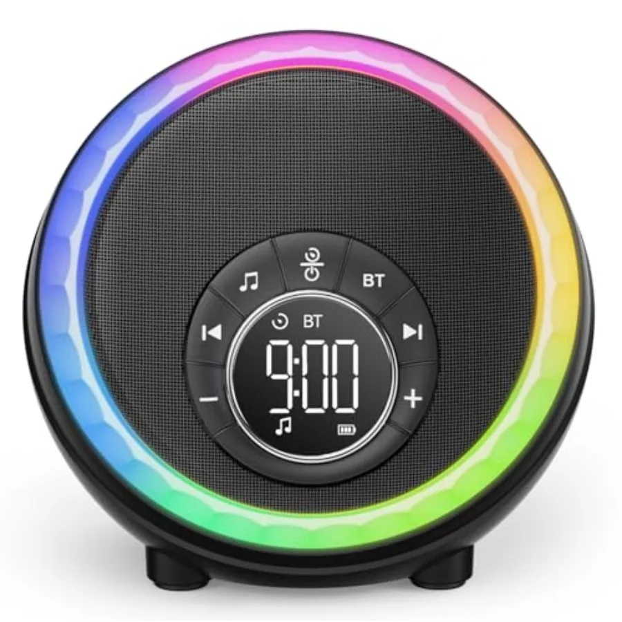 

Ночник-колонка Bluetooth с будильником, портативный генератор звуков, с функцией белого шума, сенсорная прикроватная лампа для спальни, регулируемая теплая подсветка