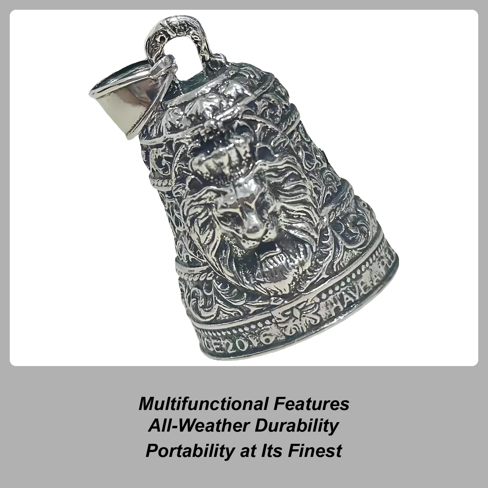 Biker Bells For Motorcycles Lion Keychain Charm Cycling Equipment For Riding Travel Mountain Outdoor Commuting Trip