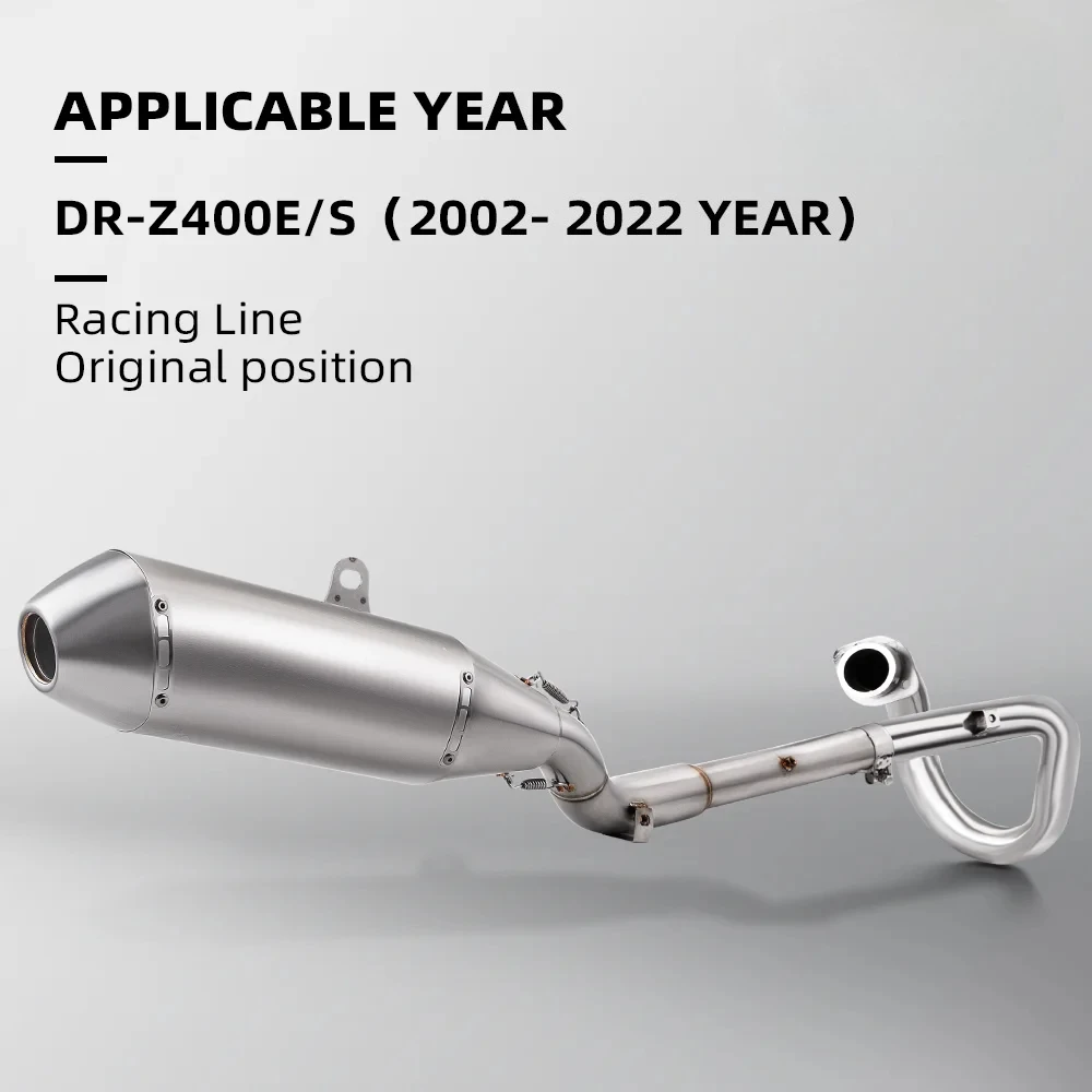 

Motorcycle Link Pipe for DRZ-400 DRZ400 R DRZ400 E DRZ400S DRZ400 SM slip on 51mm Muffler complete exhaust system 2002-2022