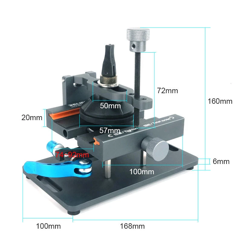 RL-601S Plus Multifunctional Dismantling Screen Rotating Fixture/2 in 1 Disassemble/360 Rotation/FasteningClampAdjustable