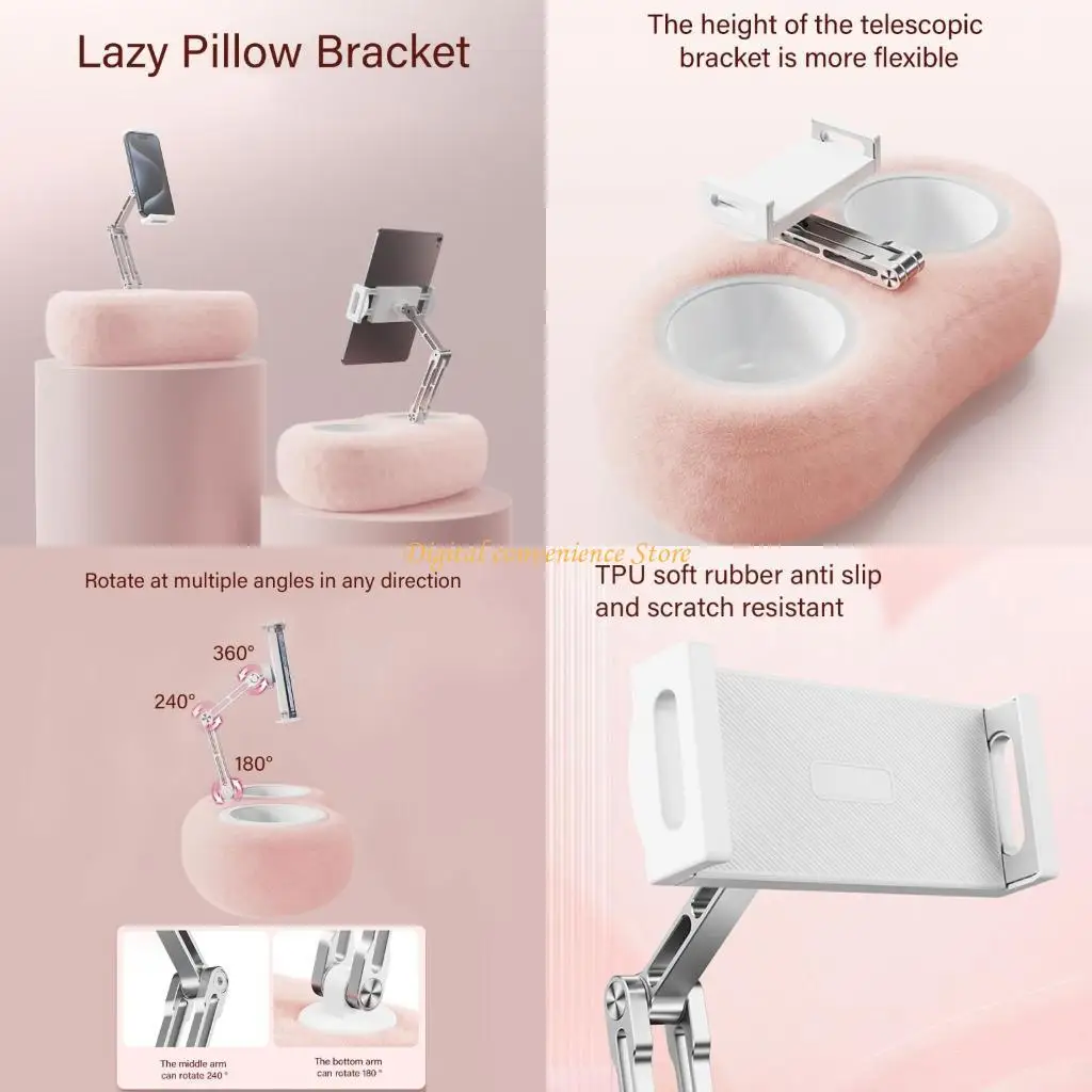 

97QA Подставка-подставка для планшета с двумя чашами для закусок Подставка для планшета Подушка для чтения в постели для для и