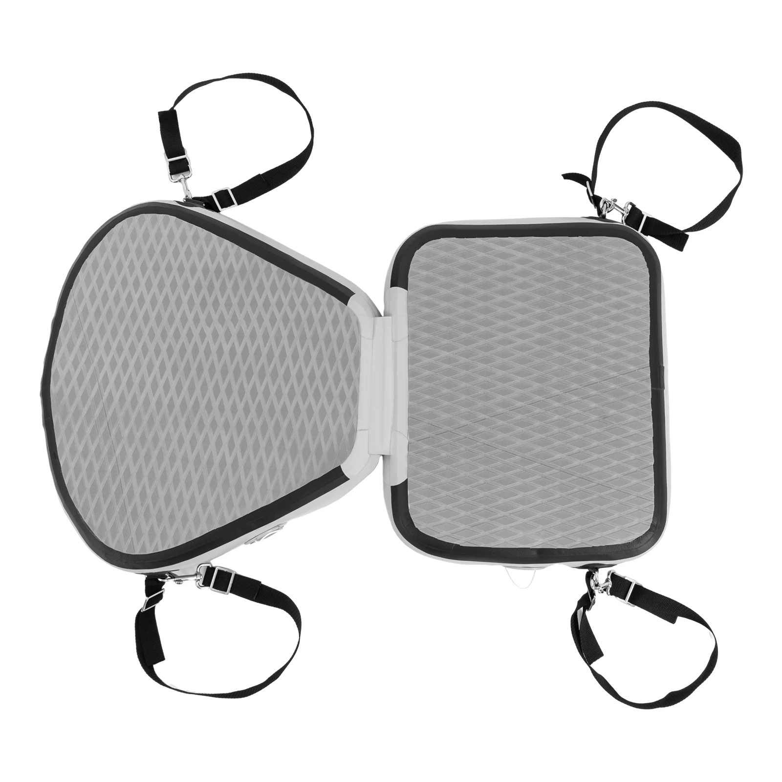 مقعد لوح مجداف كاياك قابل للنفخ | مقعد مسند ظهر برتقالي/رمادي/أسود لقوارب التجديف وصيد الأسماك #3