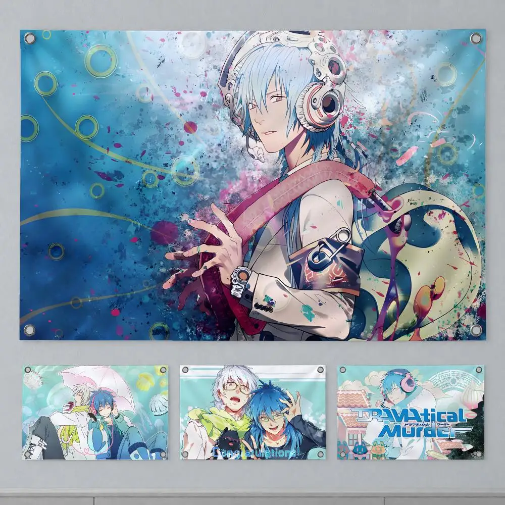 Aesthetic Anime Dramatical Murder Flags Wall Hanging Banner Indoor Outdoor Party Home Wall Decor Backdrop