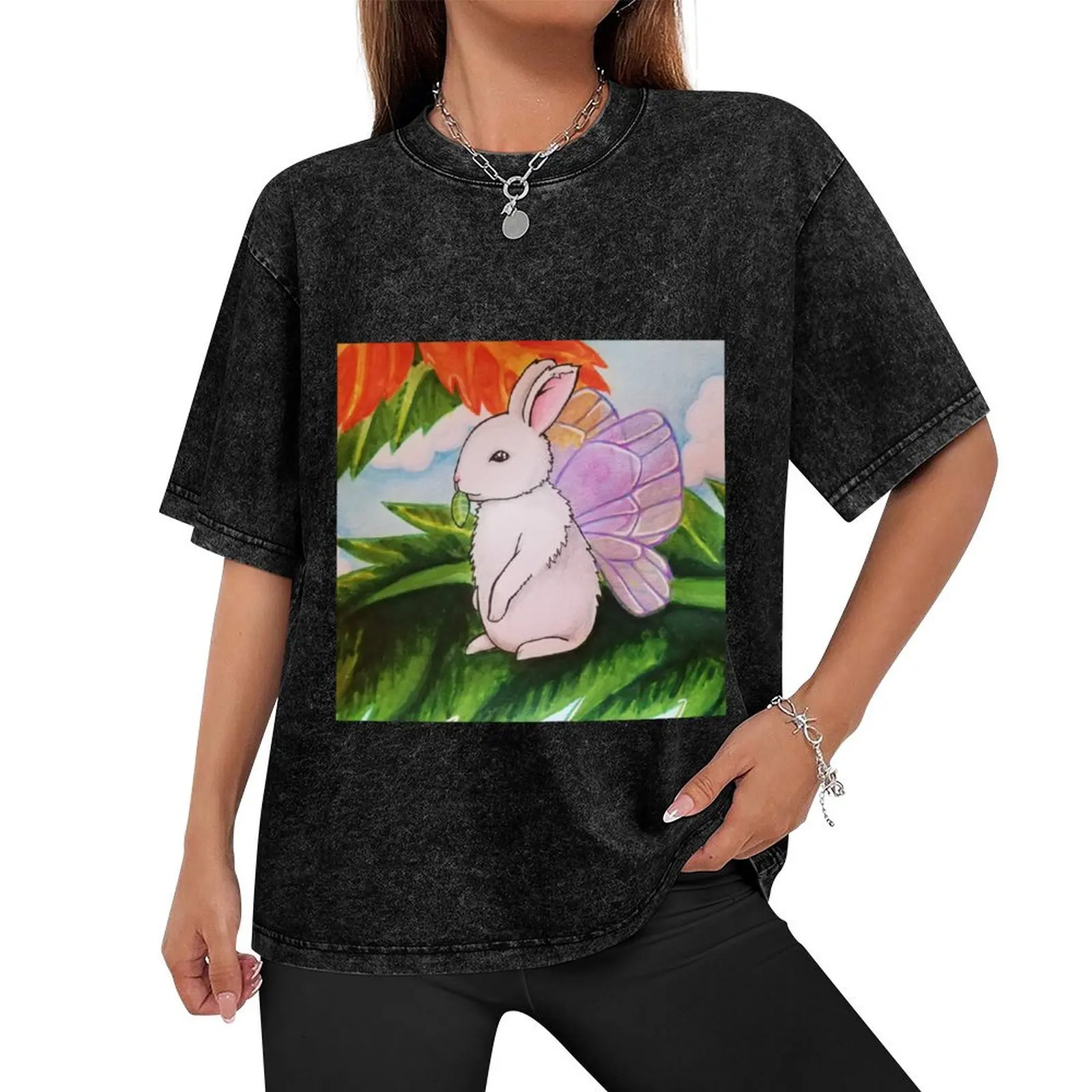 Faerie Bunny T-Shirt custom shirt anime t shirts black t shirts for men