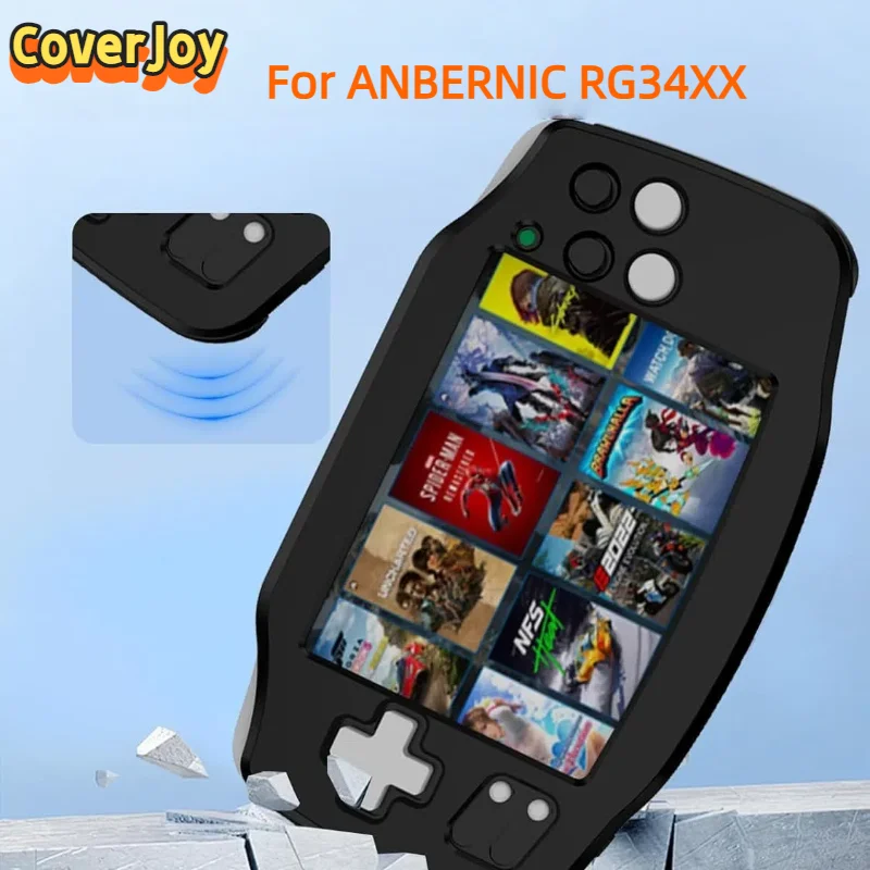 

Силиконовый чехол CoverJoy для портативной консоли ANBERNIC RG34XX, противоударный защитный мягкий чехол с защитой от царапин