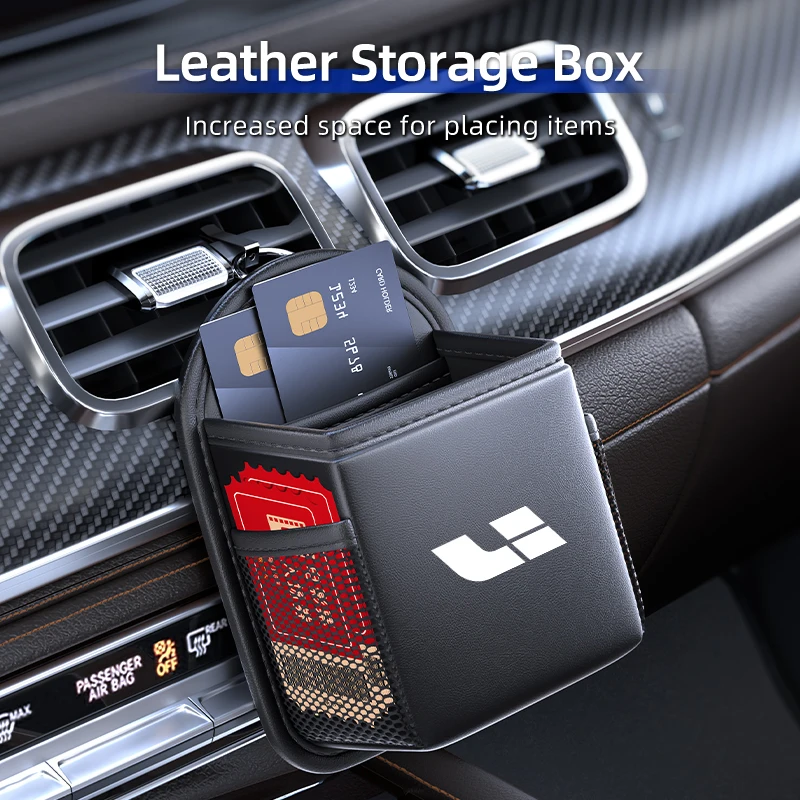 

Leather Car Air Vent Storage Case Keys Phone Organizer Box For Li L7 L8 L9 ONE