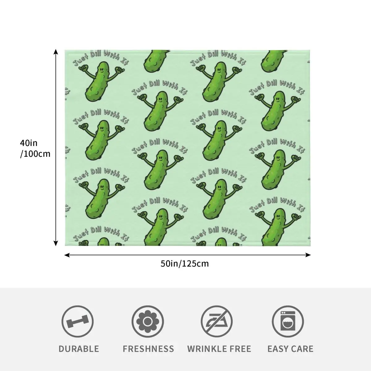 Just Dill With It مضحك الكرتون المخلل رمي بطانية رقيقة أفكار هدايا عيد الحب الفاخرة St البطانيات الزخرفية #4