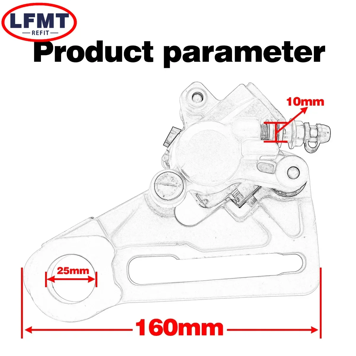25 سنتيمتر المحور الخلفي الفرامل الجمعية الكبح مضخة الفرجار قوس ل KTM 125-530 XCW XCFW EXC EXCF SX SXF XC XCF ستة أيام 2004-2024