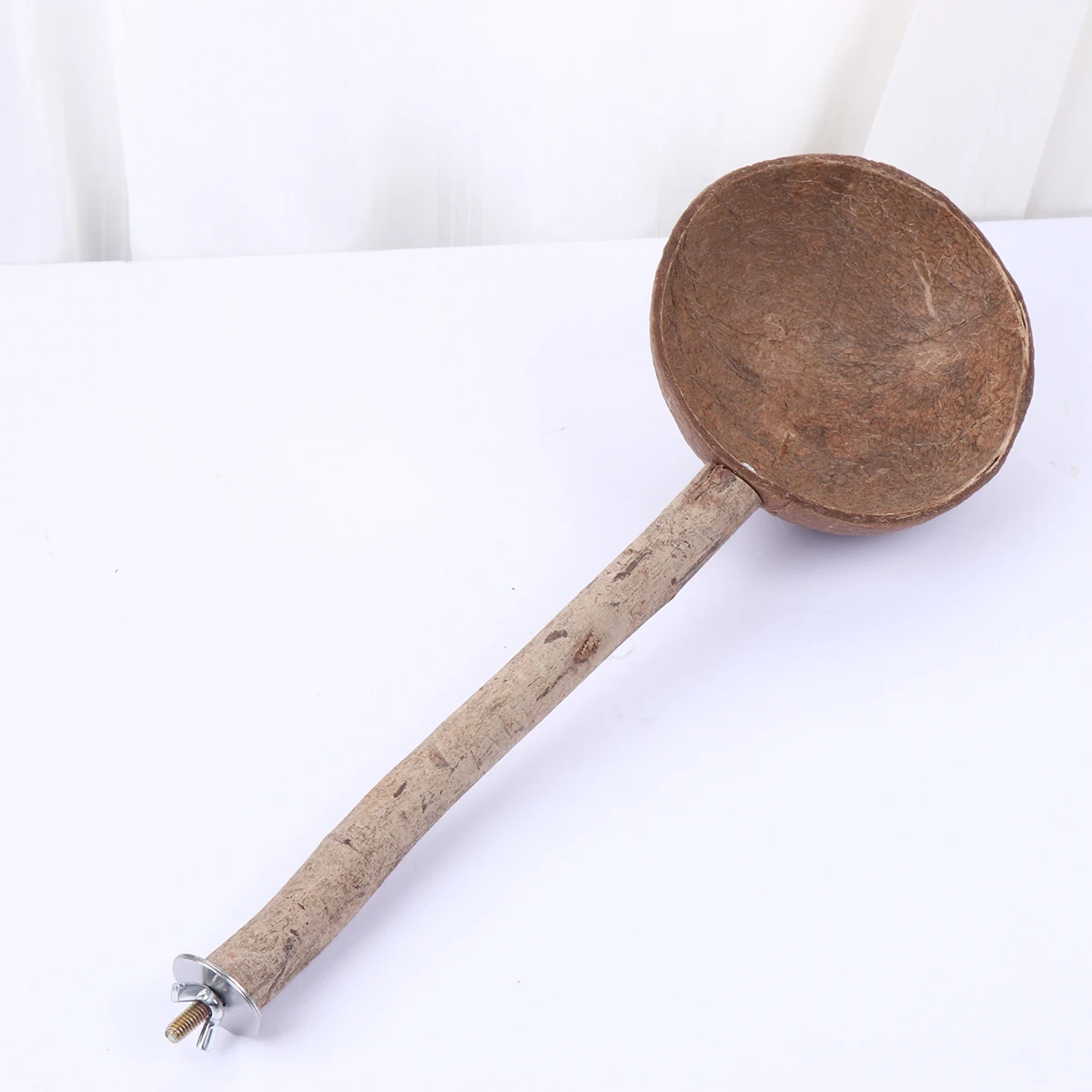 

Pet Coconut Shell Food Bowl Parrot Sleeping Bed Nest Bird Wooden Toy Stand Stick