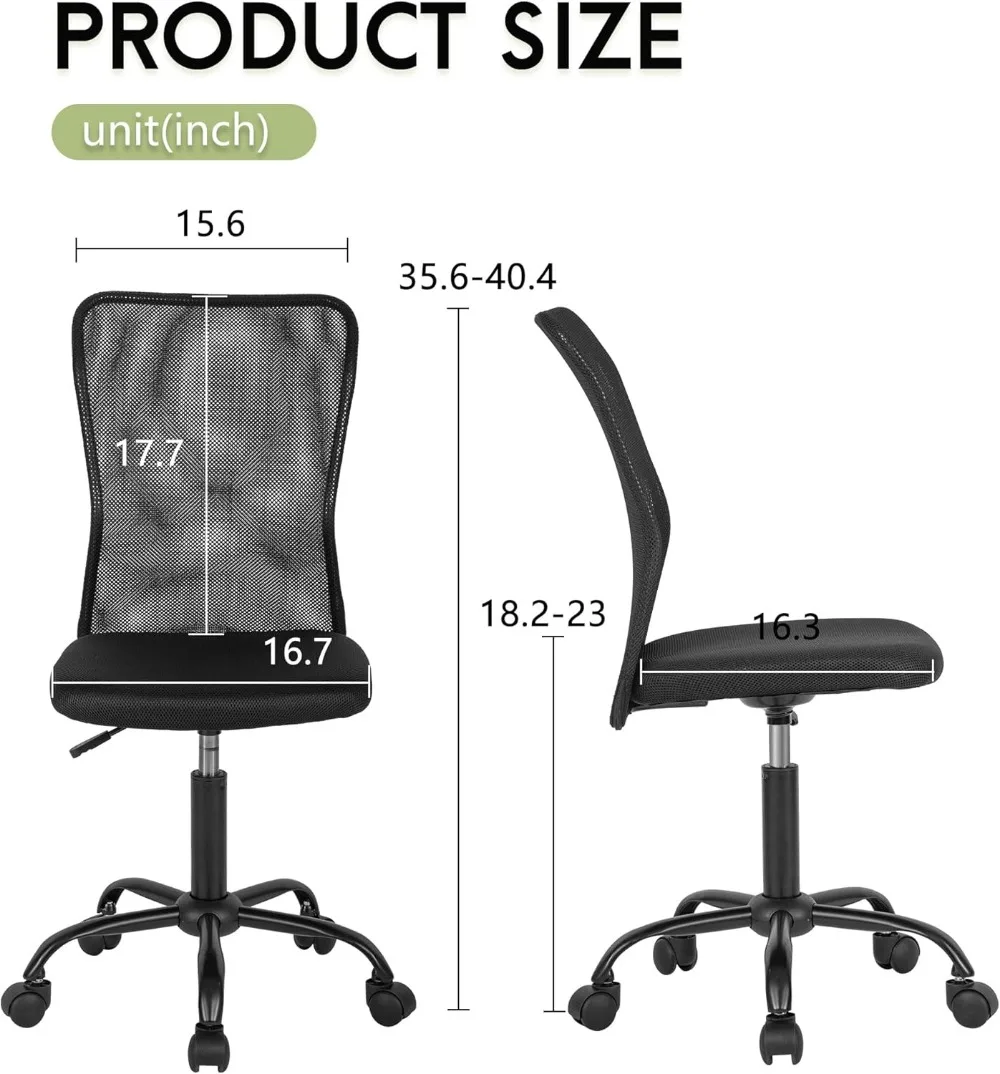 كرسي مكتب شبكي مريح مع دعم قطني، دوران 360 درجة، وسهل التجميع للاستخدام المنزلي والمكتب #3