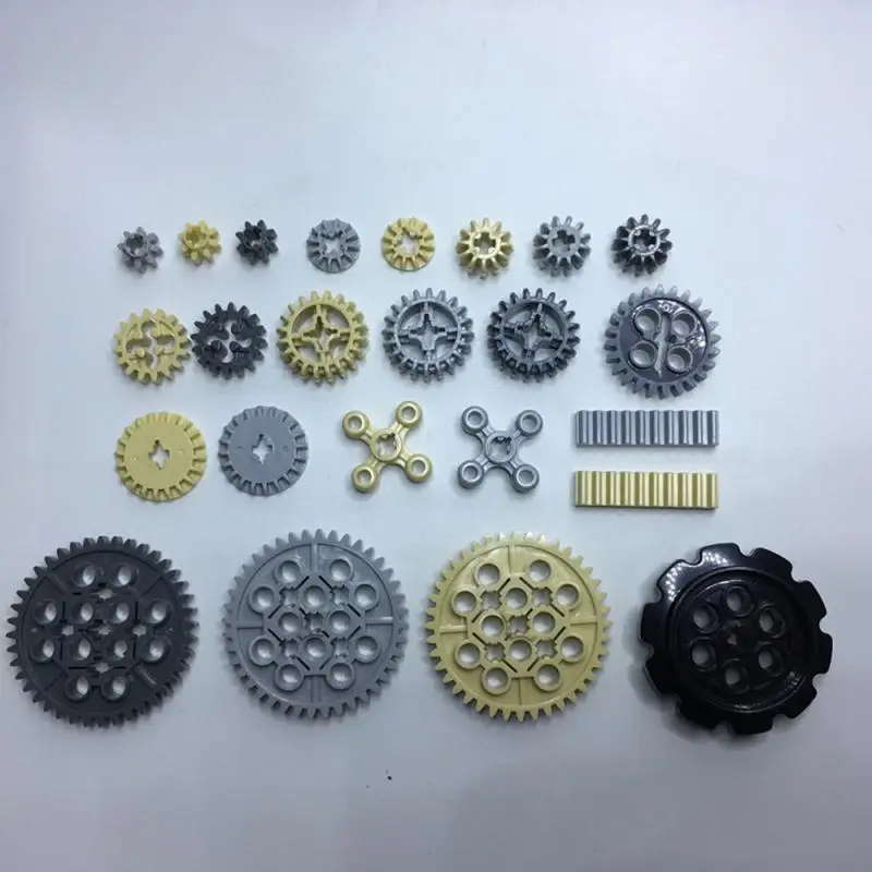 500/1000 grammi ingranaggi ad alta tecnologia mattoni sfusi accessori per auto Gear Building Blocks giocattoli fai da te compatibili con 9686 45544 EV3 MOC Parts