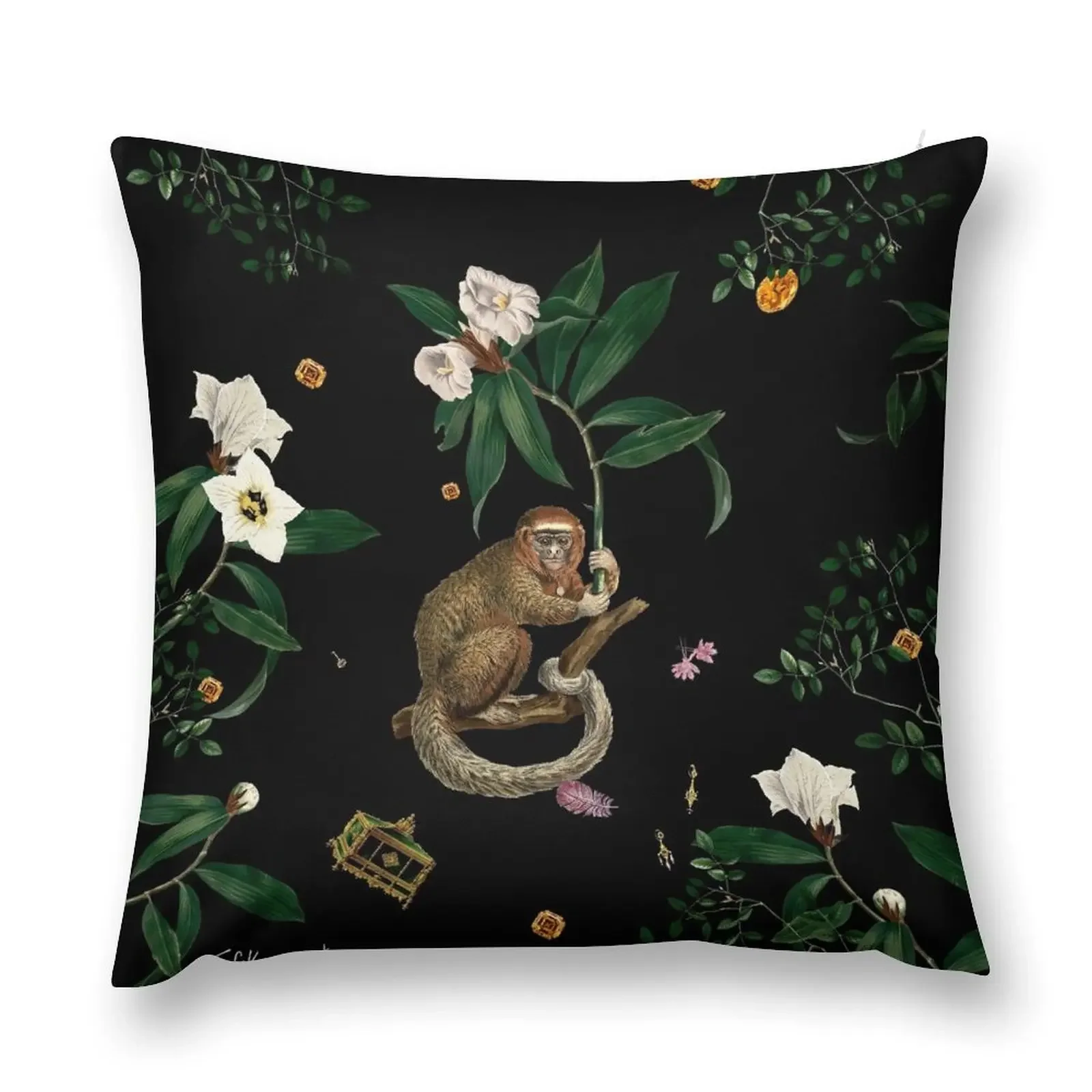 Monkey World: Amber-Ella Throw Pillow Pillow Case Christmas Pillow Covers