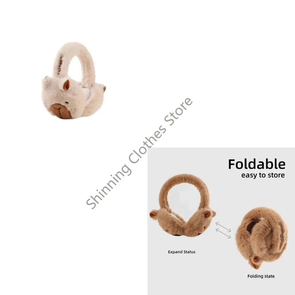 

M68A термочехлы для ушей с рисунком капибары, ветрозащитная защита от холодной погоды, легкий вес для путешествий, езды на