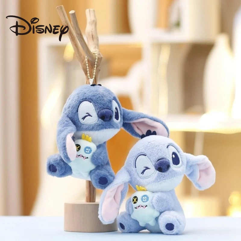 ديزني غرزة أفخم دمية قلادة Kawaii الكرتون أنيمي التطريز الاكسسوارات حقيبة معلقة اكسسوارات المفاتيح الرجال والنساء هدية