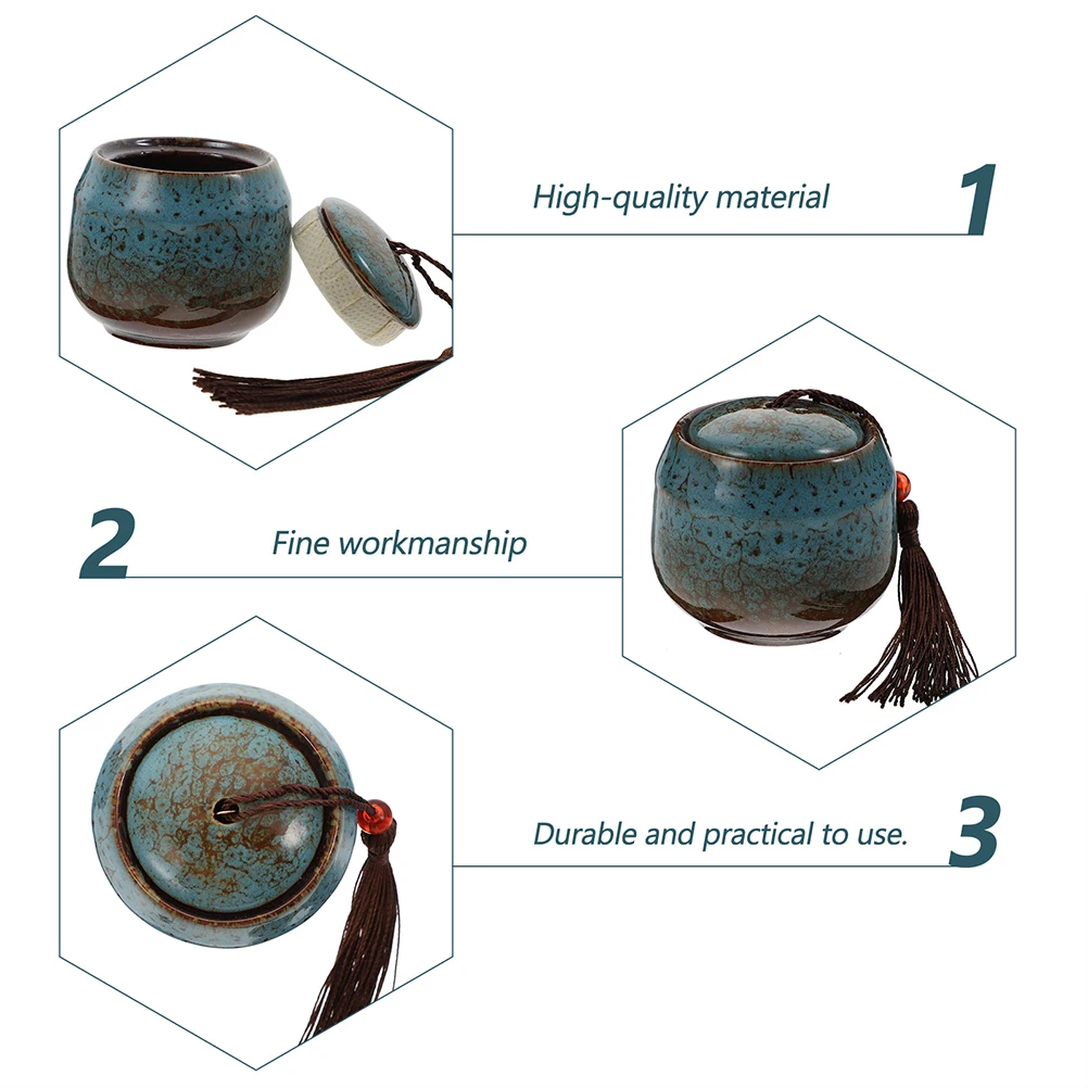 

2Pcs Making Jars Ceramic Storage Containers Multi Use for Candies Beans Spices DIY Holder Craft Making Jar