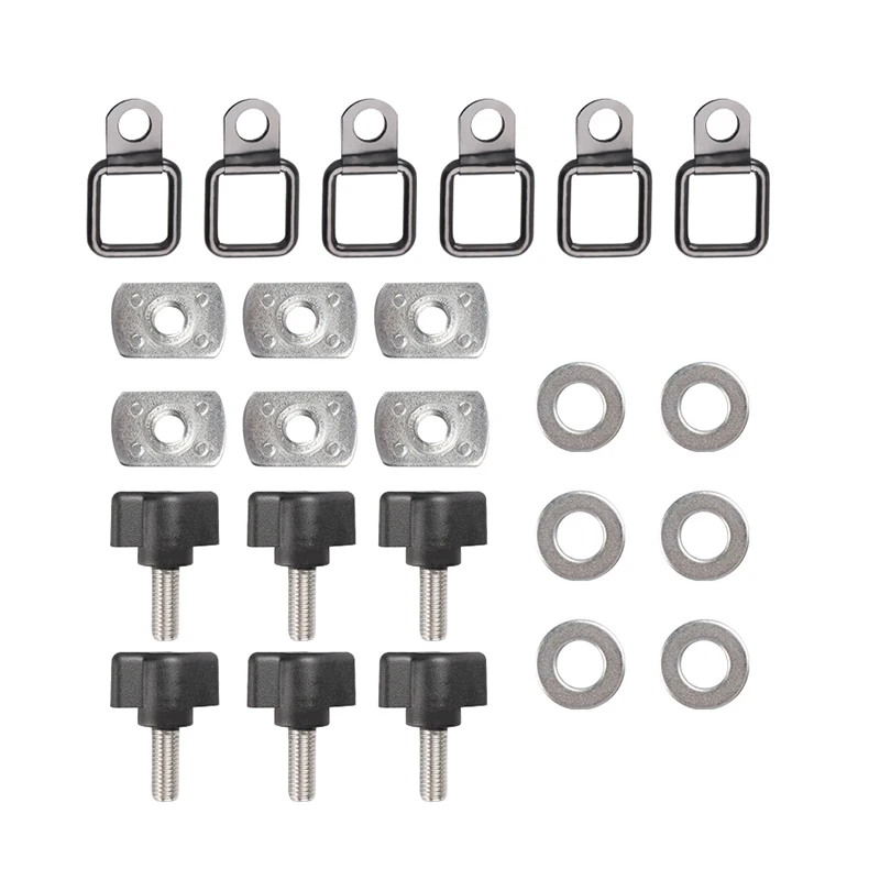 

Quick release multi-purpose thumbscrew bolt set for pickup trucks, trailers, boats, etc., D-ring anchor replacement accessories