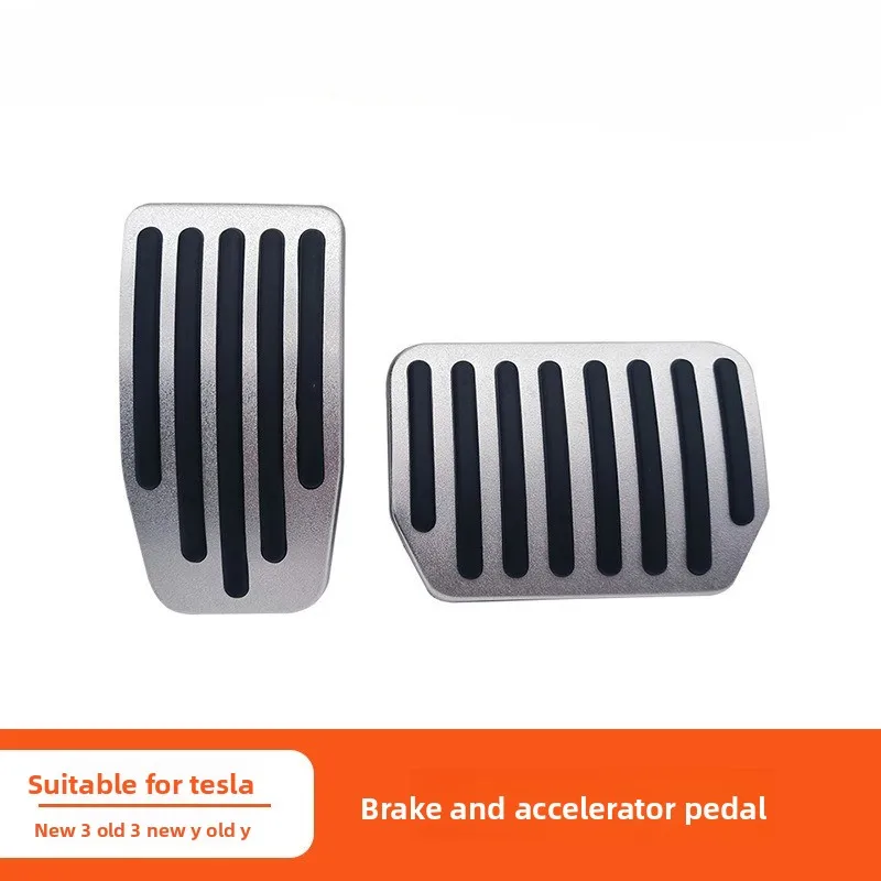 Edelstahl Anti-Rutsch Pedalabdeckungen für Tesla Model 3 Highland & Model Y Juniper 2024-2026 Rutschfeste Brems- & Gaspedalabdeckung – Detail 1