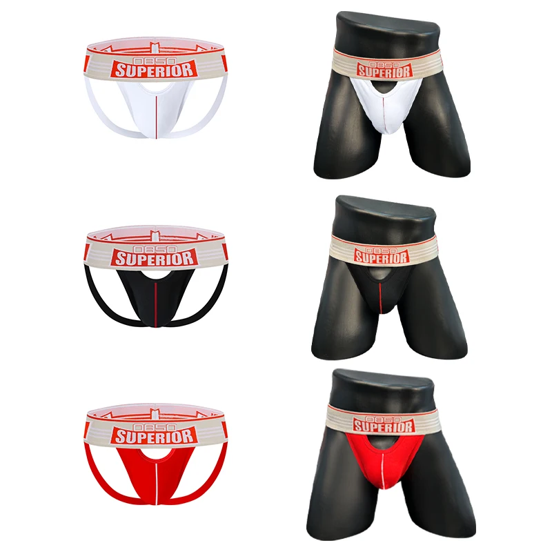 سراويل داخلية مثيرة للرجال قابلة للتنفس، سراويل داخلية محدبة منخفضة الخصر على شكل حرف U، ملابس داخلية معززة، سراويل داخلية مجوفة من القطن الساخن