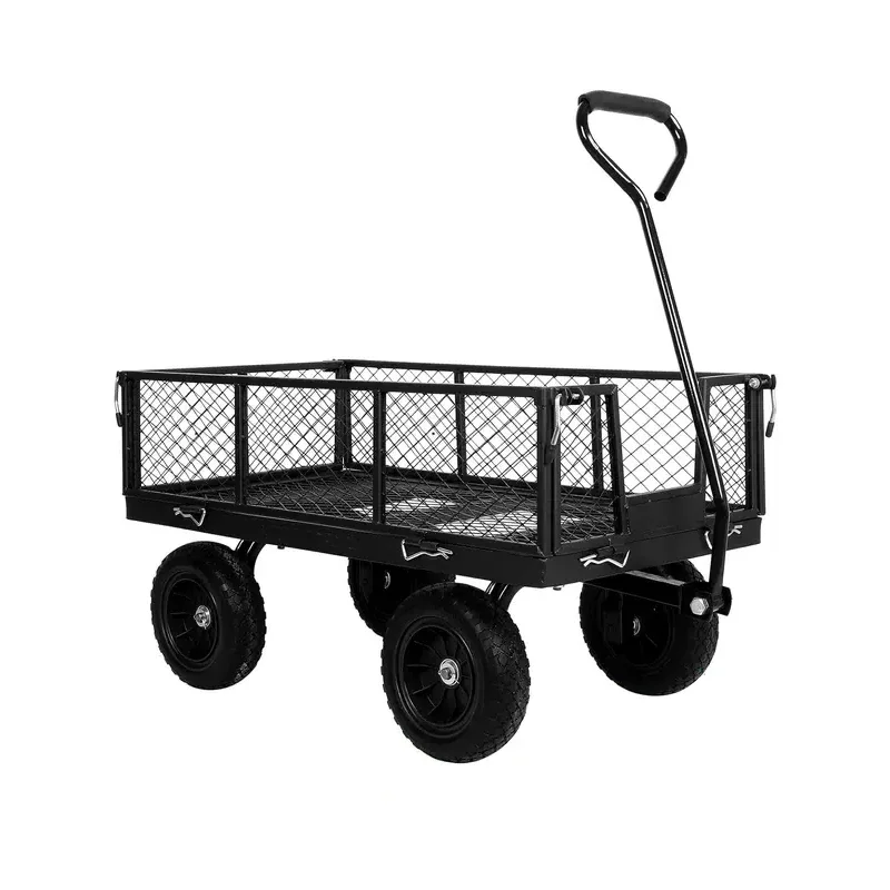 Steel Garden Truck With Rotating Handle And Removable Sides   Garden Trucks And Wagons