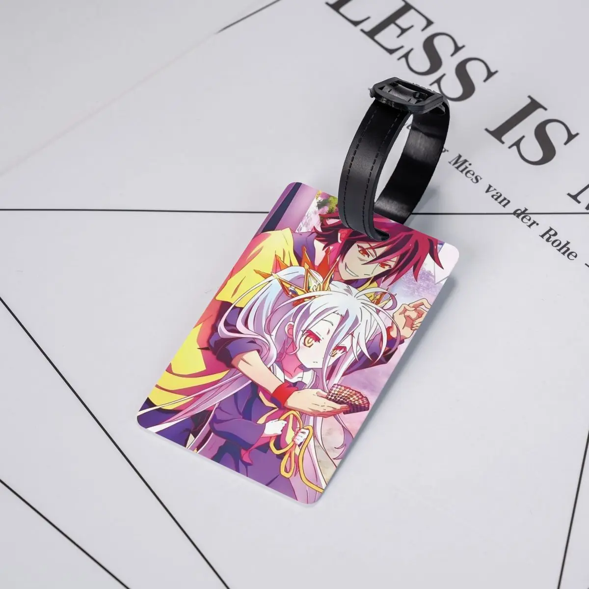 

No Game No Life Zero Cover Image Luggage Tags Suitcase Accessories Travel Baggage Boarding Tag Label Holder ID Name Address