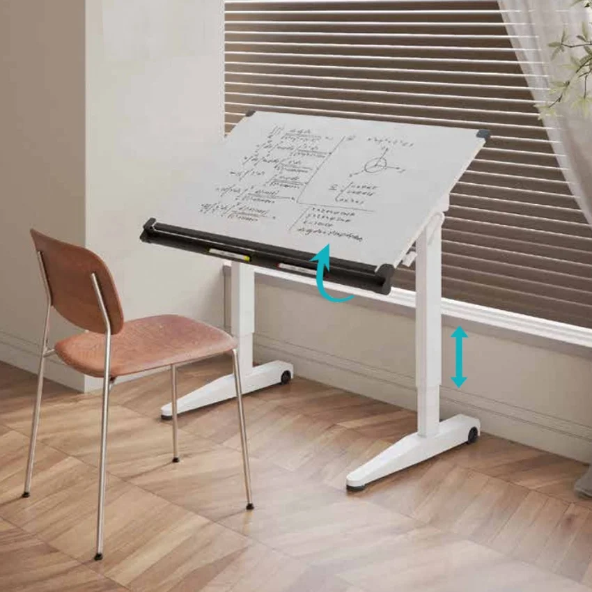 مكتب رسم حديث قابل للتعديل بارتفاع متحرك للفنانين والطلاب المعماريين للاستخدام المكتبي والمدرسة أو المنزل والفندق #5
